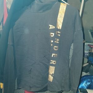 Black Women's Sweatshirt with Gold Accent